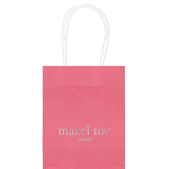 Big Word Mazel Tov Mini Twisted Handled Bags